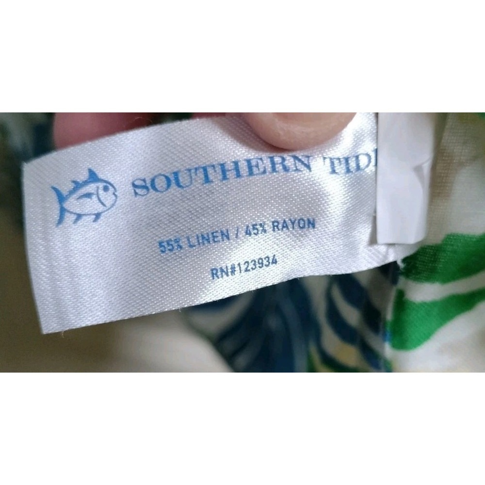NWT Southern Tide Paradise Palms Linen Blend Sport Shirt XXL Tropical Vacation - Picture 3 of 14